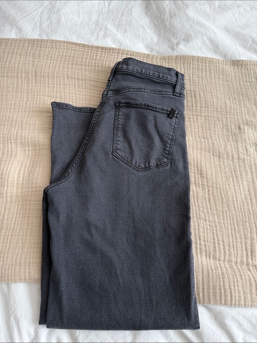 Joe's Jeans Black THE MIA high rise wide ankle label detail
